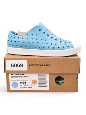 Native Jefferson Kids Slip-On Water Shoes Sky Blue C13 Lightweight EVA